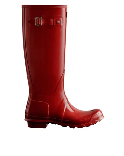 Hunter - Original Tall Gloss Gummistøvler - Military Red